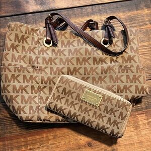 Michael Kors purse with matching wallet